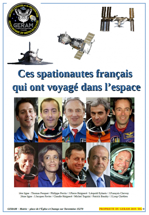 Spationautes francais dans l'espace